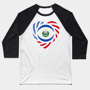 Salvadoran American Multinational Patriot Flag Series (Heart) Baseball T-Shirt